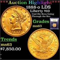 *Highlight* 1888-o LDS Liberty $10 Graded Select U