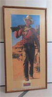 John Wayne Poster Framed  41"Tall 21.5"Wide