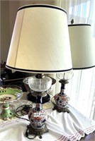 (2) Table Lamps, "Matador" Oriental Style
