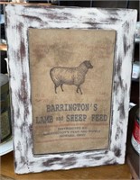 Vtg Framed Barrington's Lamb and Feed Sheep 100