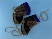 Pair of child's sealskin mukluks, size 4 1/2- 5