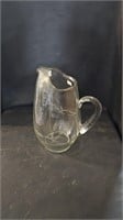 Glass Pitcher Etched Wheat Design