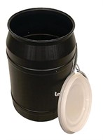 Eagle 55 Gallon Plastic Drum With Lid, Metal Lever
