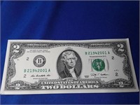 Uncirculated Two Dollar Bill