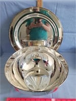 SILVER PLATE BOWL & PLATE