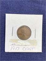 1917 coin Lincoln wheat cent penny