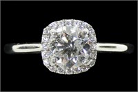 Platinum natural earth mined diamond solitaire