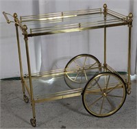 Brass & Glass Cocktail Trolley