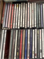 Box of CDs and cassette tapes, Natalie Cole,