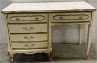 (Z) French Provinicial  4-Drawer Writing Desk