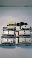 8 DINKY POLICE AND AMBULANCE VEHICLES