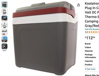 Koolatron 12V Car Fridge 24L/26QT,