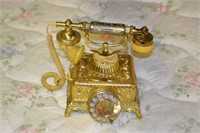 Faux Gilded Rotary Phone
