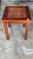 End Table with Woven Top