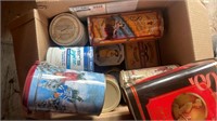 Box full of tins biscuits etc