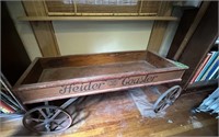 Steel wheel wooden wagon 33’X14” Heider