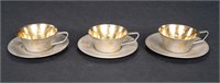 Russian 875 Silver Gilt Tea Cup & Saucer Set
