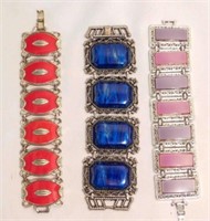 3 Vintage Chunky Bracelets