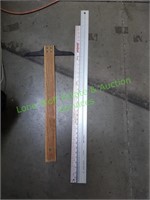 Wood Drafting T-Square w/36"&40" Metal Rulers