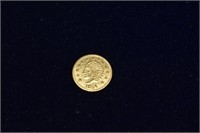 1854 California 1/2 dollar coin, counterfeit, 0.37