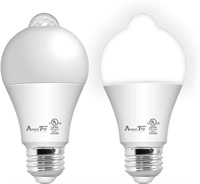 NEW $30 2Pk 60W Motion Sensor Light Bulbs