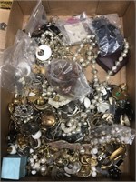 Large flat of costume jewelry