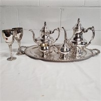 Oneida SilverPlate Tea & Coffee  Serving Set - J