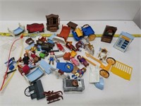 lot of playmobil toys as found