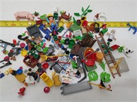 lot of playmobil toys as found