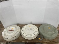 Vintage ford and Chevy hubcaps
