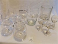 Barware Bar glasses-13 glasses, 1 creamer