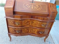 Louis XV style Boudoir Inlaid Marquetry slant fron