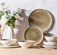 Ceramic Dinnerware Sets 12-Piece Plates and Bowls