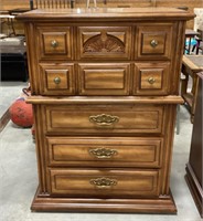 Wood 5-drawer dresser-36 x 19.25 x 49
