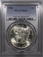 1926-P Peace Dollar PCGS MS63