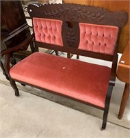 Victorian Upholstered Love Seat