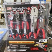 new 10 pc combination pliers & wrench set