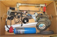 grease gun, hacksaw, torch, grinding wheels etc