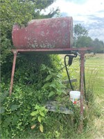 Diesel gravity tank with stand. There is diesel