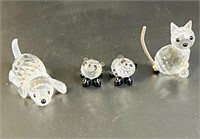 FOUR SWAROVSKI CRYSTAL FIGURINES