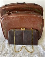 Vintage Luggage and Clutch