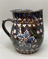 Hungarian folk art pinched spout pottery jug