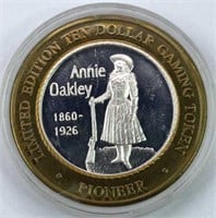 0.6oz .999 Silver Casino Token, Annie Oakley