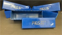 (3) Empty PCGS Blue Slab Boxes