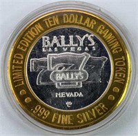 0.6oz .999 Silver Casino Token, Bally's 777