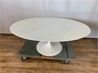 Knoll Style White Coffee Table - Damaged