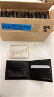 New Black Leather wallets, 12 in box