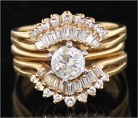 14kt Gold Brilliant 1.25 ct Diamond Wedding Set