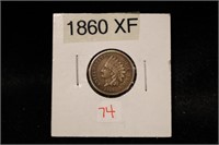 1860 INDIAN CENT XF