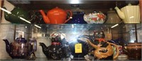 14pc Tea Pot Collection; blue hall (missing top),